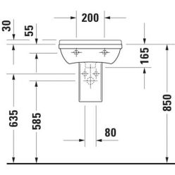 Умывальник для рук Duravit Starck 3, 45x32 см 750450000