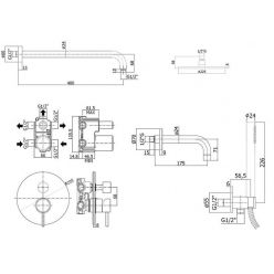 Душевая система PAFFONI Light на три режима (LIG019CR, ZBOC045CR, ZSOF034CR, ZSOF074CR, ZDUP094CR)