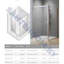 Душевой уголок New Trendy NEW VARIA 120x80 [D-0190A/D-0104B]