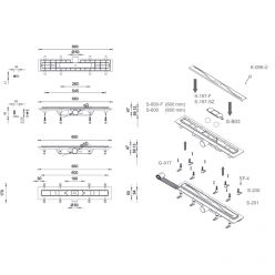 Трап для душа Styron STY-DO-60-FF с решеткой Domino черный