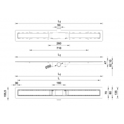 Трап для душа Styron STY-H-70 с решеткой Medium хром