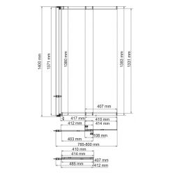 Душевая шторка на ванну Wasserkraft Main 41S02-80