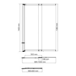 Душевая шторка на ванну WasserKraft Dill 61S02-100 Wassershutz
