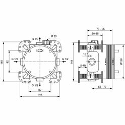 Душевая система Ideal Standard Navigo 6 в 1 A7772AA, хром, встраиваемая