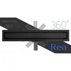 Трап для душа Rea Pure Neo Pro Black 60 см двухсторонняя решетка [REA-G8905]