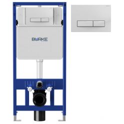 Инсталляция для подвесного унитаза BURKE MOD1 с белой кнопкой (09) [200.09.WW]