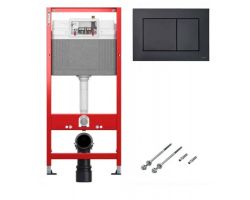 Инсталляция для унитаза TECE base kit 9400407 с кнопкой черной матовой