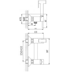 Душ гигиенический со смесителем Haiba HB5510-4