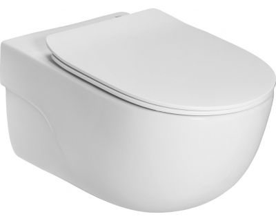 Унитаз подвесной Roca Meridian-N Rimless в комплекте с крышкой Slim Soft Close A34H240000