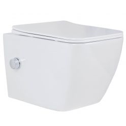 Унитаз подвесной Roxen Cube Bidet 530135-01X с функцией биде, с крышкой Soft-Close