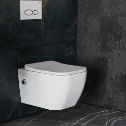 Унитаз подвесной Roxen Cube Bidet 530135-01X с функцией биде, с крышкой Soft-Close