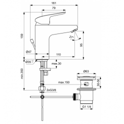 Комплект смесителей для ванны Ideal Standard Ceraflex BD001AA хром 