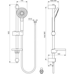 Комплект смесителей для ванны Ideal Standard Ceraflex BD001AA хром 