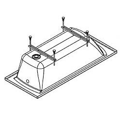 Монтажный комплект упрощенный к прямоугольным ваннам: Монако, Тенерифе, Каледония