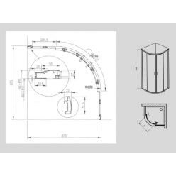 Душевой уголок Ravak X-Point XP2CP4-90 с поддоном Ronda-90PU, сифон 90 Basic