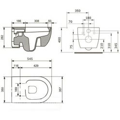 Унитаз подвесной Bocchi V-Tondo Rimless 1416-001-0128+A0336-001 с функцией биде