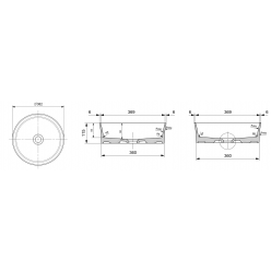 Раковина Bocchi 1478-001-0325, белая 38x38 см