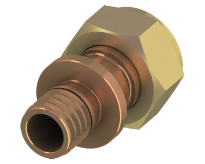 TECEflex 717604 Соединение прямое с накидной гайкой, бронза 20 x 1"