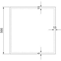 TECEfloor 77352012 Стеклянная дверца коллекторного шкафа, 628х566 мм, стекло белое