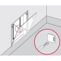 TECEfloor 77352014 Стеклянная дверца коллекторного шкафа, 928х566 мм, стекло белое