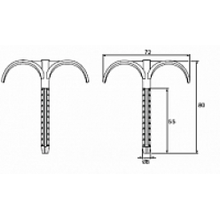 TECE 720597 Дюбель двойной