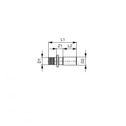 TECEflex 713932 Адаптер латунный (пайка или пресс соединение), латунь 32