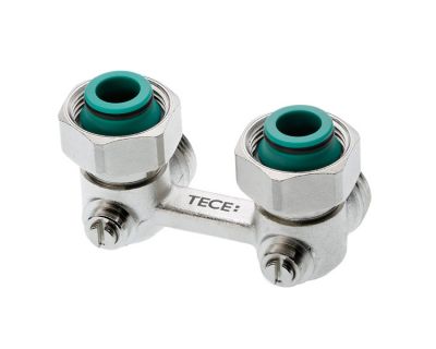 TECEflex 8740436 Запорно-присоединительный узел для нижнего подключения радиаторов 3/4 EK - 3/4 EK, угловой