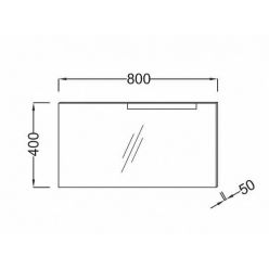 Зеркало с подсветкой 80 см Jacob Delafon STILLNESS, EB2007-NF