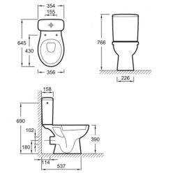 Бачок для унитаза Jacob Delafon Patio ETB212-00