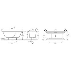 Акриловая ванна Jacob Delafon EVOK 170x70 с ножками в комплекте, E60340-00