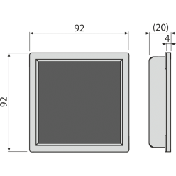 Решетка для сливных трапов Alcaplast MPV016 из нержавеющей стали 92х92 мм, под плитки
