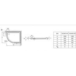 Душевой поддон Jacob Delafon Flight, 100x80x4 см R, E62463-00