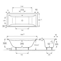 Каркас для ванны Jacob Delafon Evok 180X80, SF146RU-NF