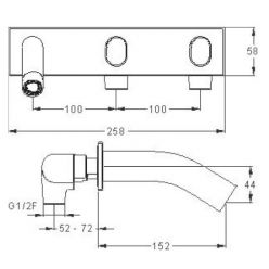 Смеситель Jacob Delafon Talan E10087RU-CP для раковины настенный