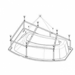 Монтажный комплект к ванне акриловой прямоугольной "Каледония" 170х75