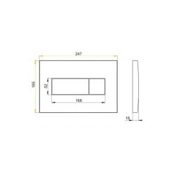 Кнопка смыва AlcaPlast M578 черная матовая