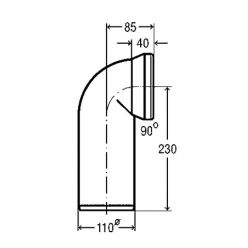 Отвод Viega 100551, DN100 под угол 90°, белый