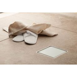 Трап водосточный Pestan Confluo Standard White Glass 1 150х150 белое стекло с рамкой сталь, 13000093