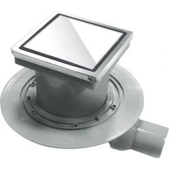 Трап водосточный Pestan Confluo Standard White Glass 1 150х150 белое стекло с рамкой сталь, 13000093