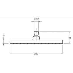 Верхний душ d 28 см Jacob Delafon Eo E3875-CP