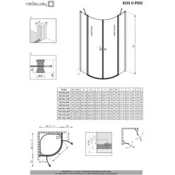 Дверь для душевого угла Radaway Eos PDD II 100 Right, 13799472-01R