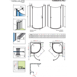 Душевой уголок Radaway Torrenta PDJ 80×80 L (131710-01-01)