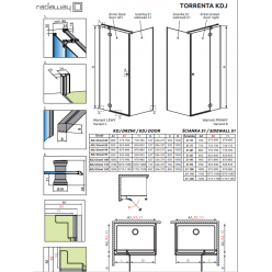 Боковая стенка Radaway Torrenta S1 95, 1330095-01-01