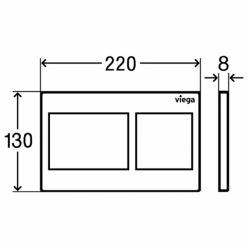 Кнопка смыва Viega Visign for Style 21, 773250 цвет белый