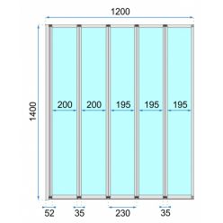 Шторка душевая Rea Idea 120x140 см [REA-W0850] складная