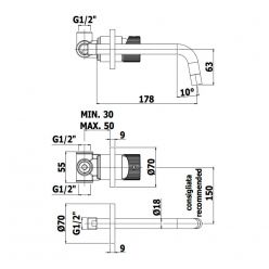 Смеситель для раковины Paffoni Jo, JO006CR70