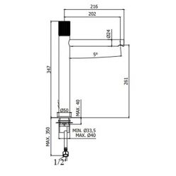 Смеситель высокий для раковины Paffoni Jo, JO081CR без д/к