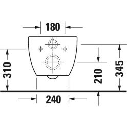 Унитаз подвесной Duravit Architec 57,5x36,5 безободковый с сиденьем Duroplast микролифт, 45720900A1