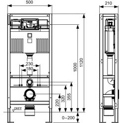 Инсталляция для унитазов TECEconstruct 9500393 (старый арт. 9300093) для монтажа без опоры на стену