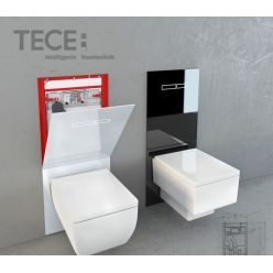 Стеклянная панель TECElux с механическим блоком управления, стекло белое, клавиши белые 9650000